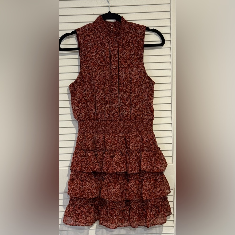 Floral Sleeveless Ruffle Top
